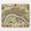 17th century map of London ( W.Hollar ) Mousepad by cooldudeproducts 17th century map of London ( W.Hollar ) Mousepad