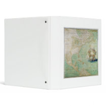 17th Century Map the Americas By Claude Bernou Vinyl Binder