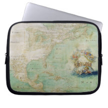 17th Century Map the Americas By Claude Bernou Laptop Computer Sleeves