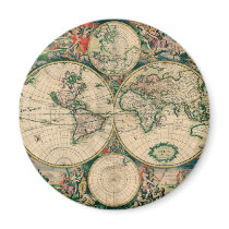 17th Century World Map magnets
