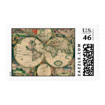 17th Century World Map postage by bontondesigns 17th Century World Map postage