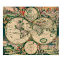 17th Century World Map posters