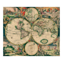 17th Century World Map posters by bontongallery 17th Century World Map posters