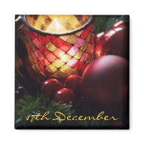 17th December • Candle & Baubles • Magnet by SabineStGreetings 17th December • Candle & Baubles • Magnet