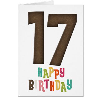 Happy 17th Birthday Cards | Zazzle