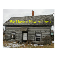 1800s Cabin Change of Address Card Post Card