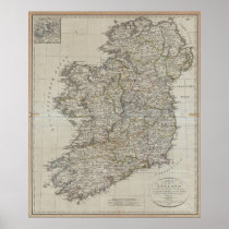 1804 Map of Ireland (40"x47") Posters