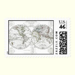 1806 Atlas Map: La Mappemonde by Eustache Hérisson stamps
