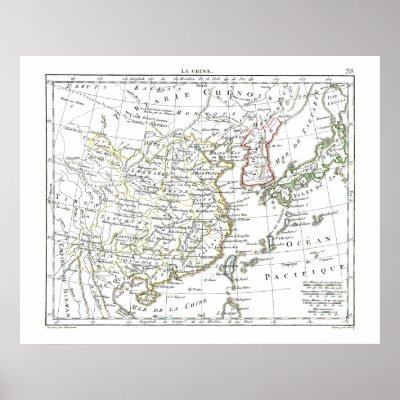 1806 Map - La Chine Poster by ZephyrusBooks