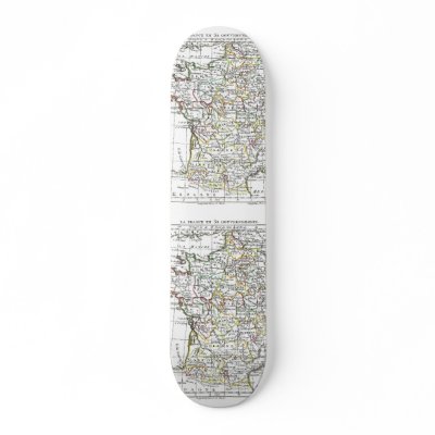 1806 Map - La France en 32 Gouvernements Skate Board Deck