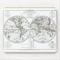 1806 Map - La Mappemonde mousepads by ZephyrusBooks 1806 Map - La Mappemonde mousepads