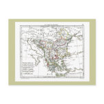 1806 Map - La Turquie d'Europe Post Card