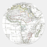 1806 Map - L'Afrique Round Sticker