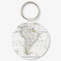 1806 Map - L'Amérique Méridionale keychains by ZephyrusBooks 1806 Map - L'Amérique Méridionale keychains