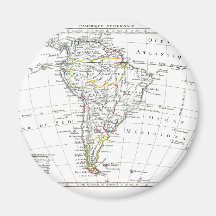 1806 Map - L'Amérique Méridionale Refrigerator Magnet