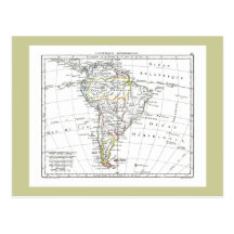 1806 Map - L'Amérique Méridionale Post Card
