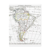 1806 Map - L'Amérique Méridionale postcards by ZephyrusBooks 1806 Map - L'Amérique Méridionale postcards