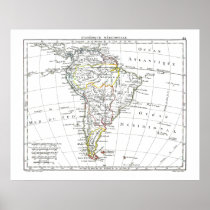 1806 Map - L'Amérique Méridionale Posters