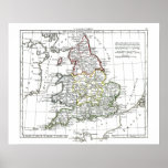 1806 Map - L'Angleterre Print