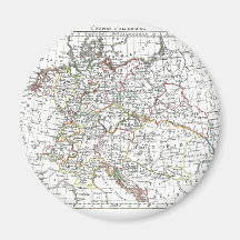1806 Map - L'Empire d'Allemagne Refrigerator Magnets
