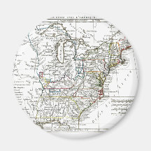 1806 Map - Les Etats Unis d'Amrique Refrigerator Magnet