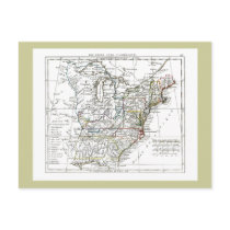 1806 Map - Les Etats Unis d'Amrique postcards by ZephyrusBooks 1806 Map - Les Etats Unis d'Amrique postcards