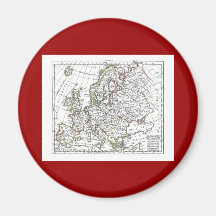 1806 Map - L'Europe Fridge Magnets