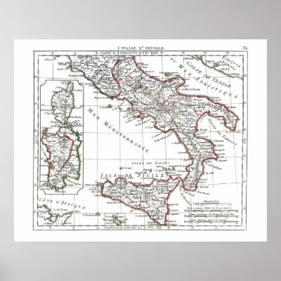 1806 Map - L'Italie 2e Feuille Print by ZephyrusBooks