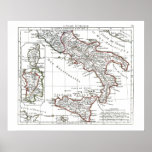 1806 Map - L'Italie 2e Feuille Posters
