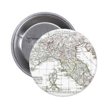 1806 Map - L'Italie (Nord) Pinback Buttons