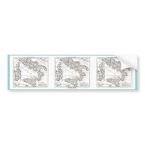 1806 Map - L'Italie (Sud) bumper stickers by ZephyrusBooks 1806 Map - L'Italie (Sud) bumper stickers