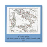 1806 Map - L'Italie (Sud) Fridge Magnets