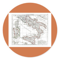 1806 Map - L'Italie (Sud) stickers by ZephyrusBooks 1806 Map - L'Italie (Sud) stickers