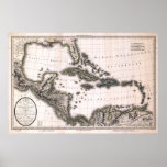 1806 West Indies and Gulf Map Print