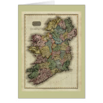 1813 Ireland Map by John Pinkerton cards