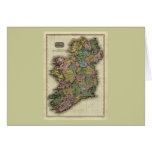 1813 Ireland Map by John Pinkerton Greeting Card