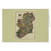 1813 Ireland Map by John Pinkerton cards
