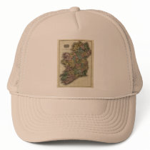 1813 Ireland Map by John Pinkerton hats