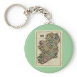 1813 Ireland Map by John Pinkerton Key Chain