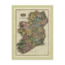 1813 Ireland Map by John Pinkerton Postcard