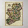 1813 Ireland Map by John Pinkerton Poster