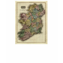 1813 Ireland Map by John Pinkerton t-shirts