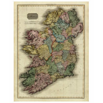 1813 Ireland Map by John Pinkerton t-shirts