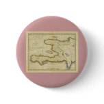 1814 Haiti Map by Mathew Carey Pinback Button