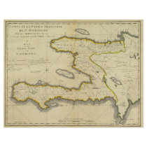 1814 Haiti Map by Mathew Carey Flyers