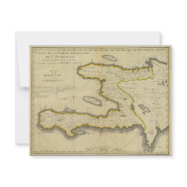 1814 Haiti Map by Mathew Carey Custom Invitations