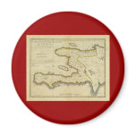1814 Haiti Map by Mathew Carey Refrigerator Magnets