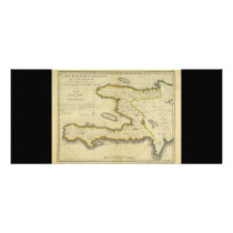 1814 Haiti Map by Mathew Carey Custom Rack Cards