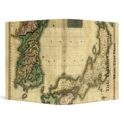 1815 Map of Korea and Japan 3 Ring Binder by ZephyrusBooks