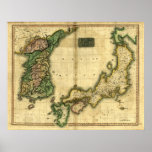 1815 Map of Korea and Japan Posters